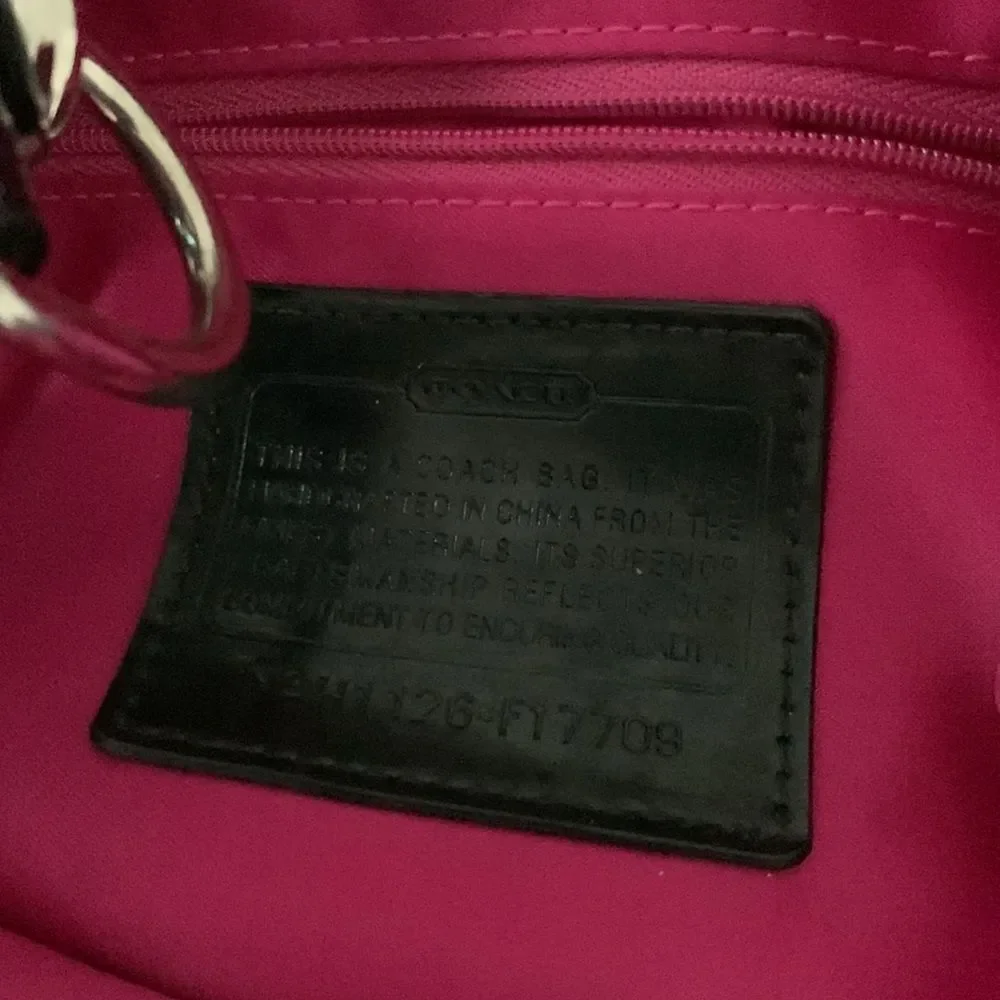 Coach Purse & Matching Wallet: Pink, Black, Grey Plaids with Hints of Glitter - Picture 4 of 16